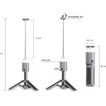 LAMPADA SOLEA LUCE DA CAMPEGGIO TELESCOPICA GRIGIA MAJESTIC