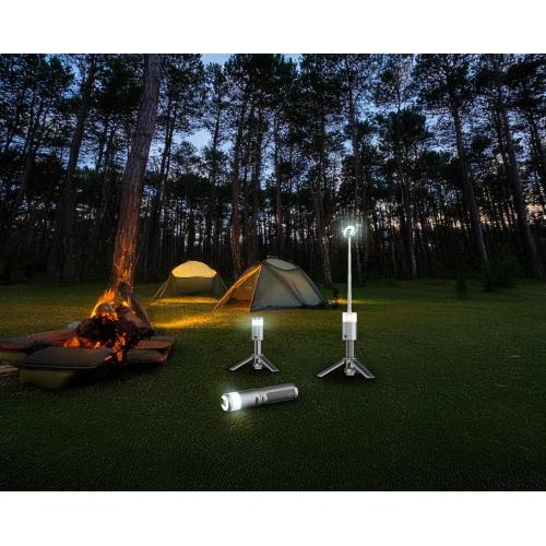 LAMPADA SOLEA LUCE DA CAMPEGGIO TELESCOPICA GRIGIA MAJESTIC