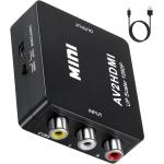 CONVERTITORE RCA to HDMI 1080P PER PC, Laptop, Xbox, PS4, STB, VHS, VCR, TV, Blue-Ray