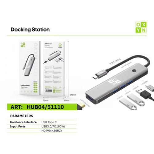 OXYN HUB04 USB C 5 IN 1 - BYL2319
