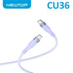NEWTOP CU36 NYLON CAVO TYPE-C/TYPE-C 100CM VIOLA