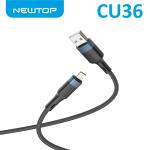NEWTOP CU36 NYLON CAVO USB/LIGHTNING 10W 100CM NERO