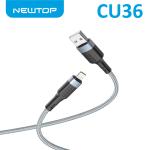 NEWTOP CU36 NYLON CAVO USB/LIGHTNING 10W 100CM GRIGIO