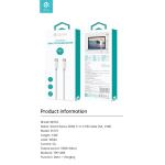 CAVO USB TYPE C 1.5MT 5A DI CARICA 100W DEVIA BIANCO 