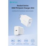 CARICATORE USB TIPO C 45W DEVIA BIANCO
