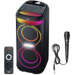 SISTEMA AUDIO LED BLUETOOTH CON MICROFONO E TELECOMANDO INCLUSI FIRE 38 MAJESTIC NERO