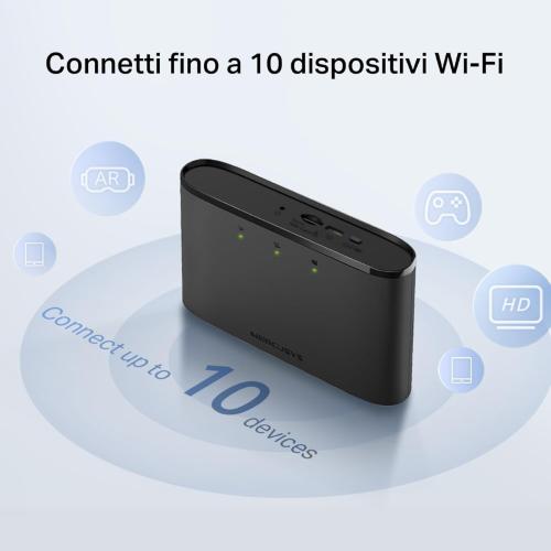 Mercusys 4G LTE Mobile Wi-Fi Router 2.4GHz con velocità fino a 150 Mbps