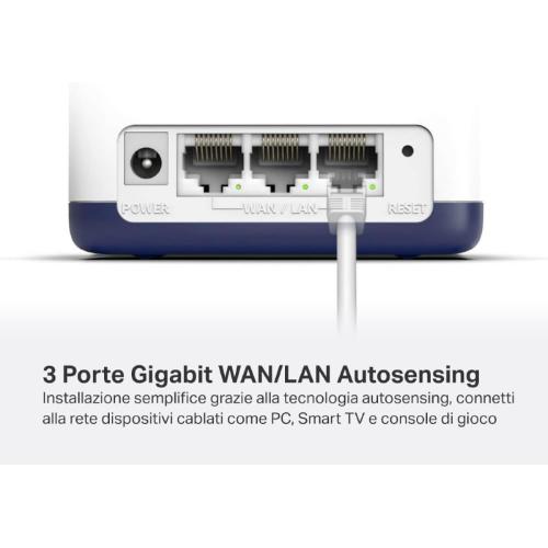 MESH Mercusys AC1900 Gigabit WiFi Router - 2 pack - BIANCO