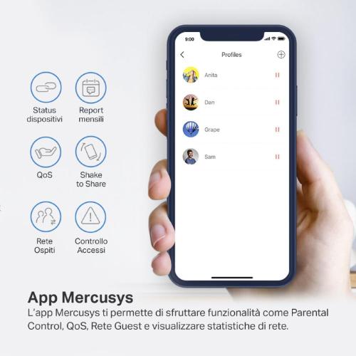 MESH Mercusys AC1900 Gigabit WiFi Router - 2 pack - BIANCO