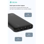 BATTERIA UNIVERSALE PORTATILE POWER BANK LITE5  10000 2 PORTE INPUT/OUTPUT DEVIA NERA