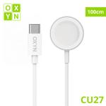 CARICATORE APPLE WATCH WIRELESS 3W TIPO C 1MT CU27 OXYN BIANCO