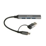HUB USB C 2-in-1 a 4 porte USB-A 3.2 Gen 1 EWENT EW1154