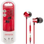 AURICOLARI STEREO PRESA JACK CON MICROFONO AIWA ESTM-50RD ROSSO