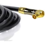 CAVO ANTENNA TV 1.5MT 90° M/F 110 DB CON ADATTATORE REDLINE GRIGIO