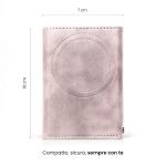 TECHMADE SMART WALLET PORTACARTE BASIC BLACK PROTEZIONE RFID ROSA