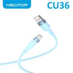NEWTOP CU36 NYLON CAVO USB USB TIPO C  100CM BLU