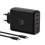 CARICATORE DA MURO DA 140W,3 USB TIPO C + 1 USB TIPO A EW1337 EWENT 