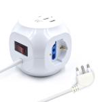 MULTIPRESA Mini Cube 3 posiz+3 Usb +1Type-C EW3860 EWENT BIANCO