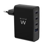 CARICATORE DA MURO DA 100W,3 USB TIPO C + 1 USB TIPO A EW1336  EWENT 
