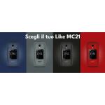 SAIET LIKE MC21 FLIP DOPPIO DISPLAY 2.4" + 1,8" DUAL SIM TORCIA RADIO FOTOCAMERA BT GRIGIO