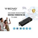DECODER DIGITALE TERRESTRE  HD DVB-T2 TC 6380 TECNO NERO