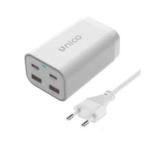 CARICATORE DA MURO 2 PORTE USB TIPO A + 2 PORTE TIPO C PD 65WATT BIANCO UNICO